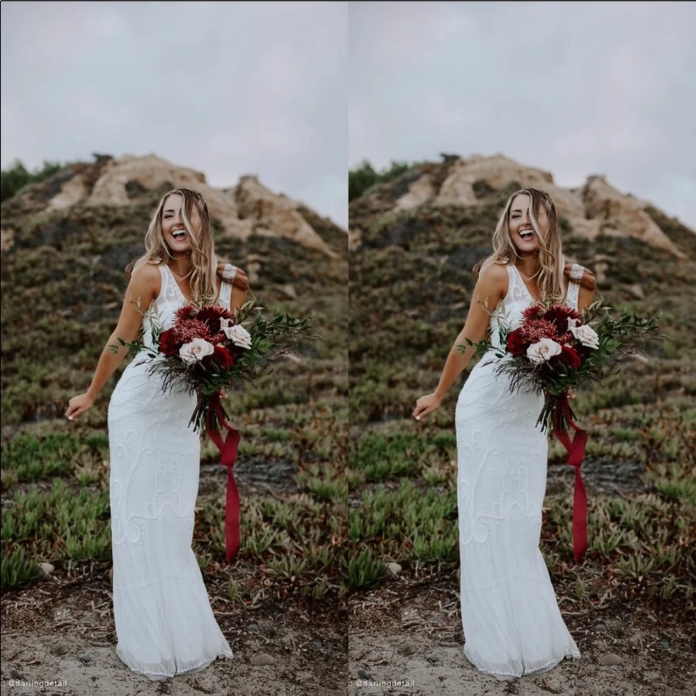 Anthropologie x BHLDN Sorrento Embellished Dress - Picture 1 of 12